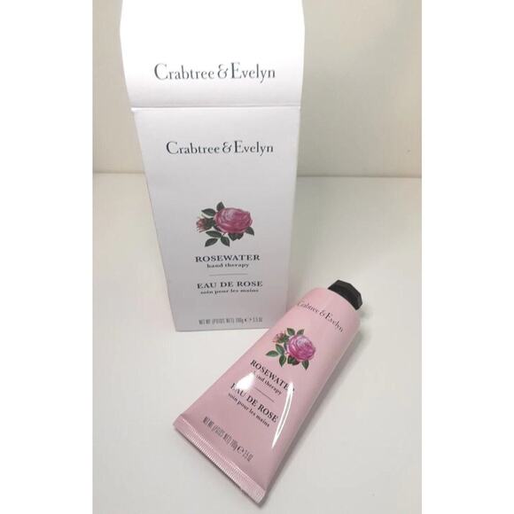 Crabtree & Evelyn ROSEWATER NEW In Box Hand Therapy CREAM Lotion 3.5 oz Tube - Picture 1 of 5